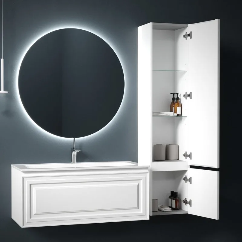 Шкаф-пенал для ванной Sancos Very 35 R Bianco (белый) Sancos — официальный сайт