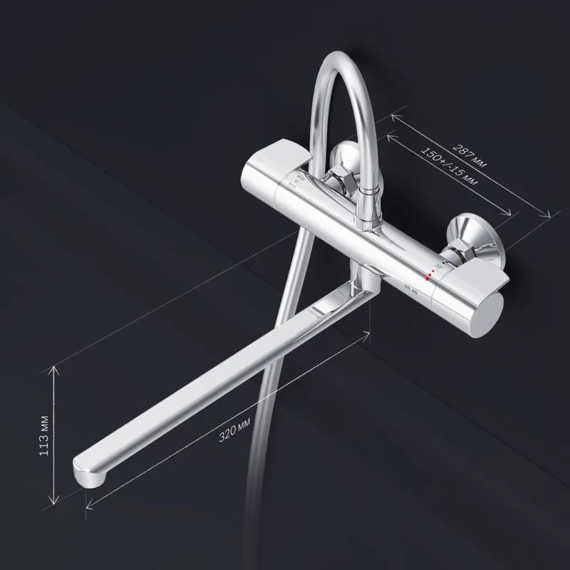 Термостатический смеситель AM.PM X-Joy F85A50900, хром Sancos — официальный сайт