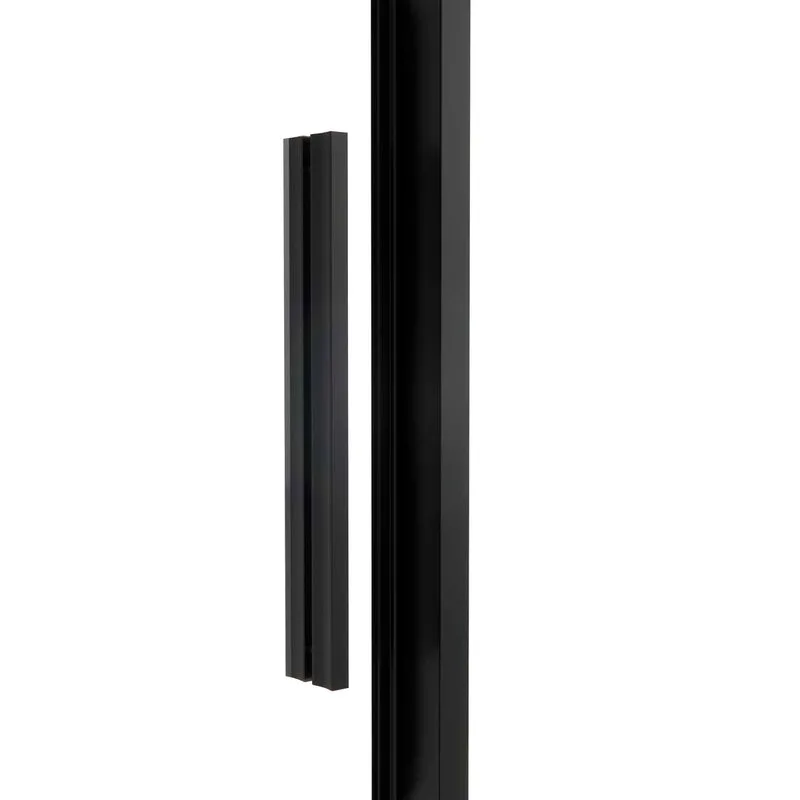 Душевая дверь в нишу Vincea Slim Soft 110 см, профиль черный, стекло прозрачное Sancos — официальный сайт