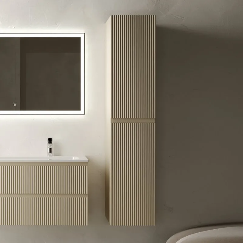 Шкаф-пенал для ванной Sancos Snob R 35 см, универсальный, Beige soft (капучино) Sancos — официальный сайт