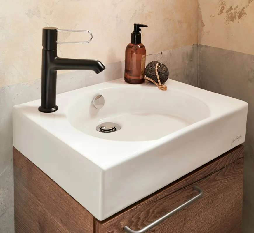 Раковина Jacob Delafon Odeon Rive Gauche EGN112-00 45 см Sancos — официальный сайт
