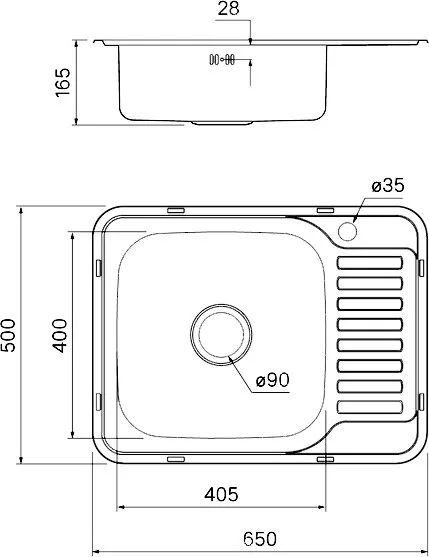 Мойка кухонная IDDIS Basic BAS65PLi77 Sancos — официальный сайт