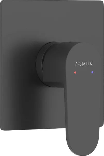 Встраиваемый смеситель AQUATEK Оберон AQ1266MB С ВНУТРЕННЕЙ ЧАСТЬЮ, матовый черный Sancos — Оригинал
