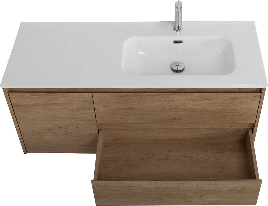Тумба под раковину без столешницы BelBagno Kraft 120 R, 2 ящика, дверца, rovere nebrasca nature Sancos — официальный сайт