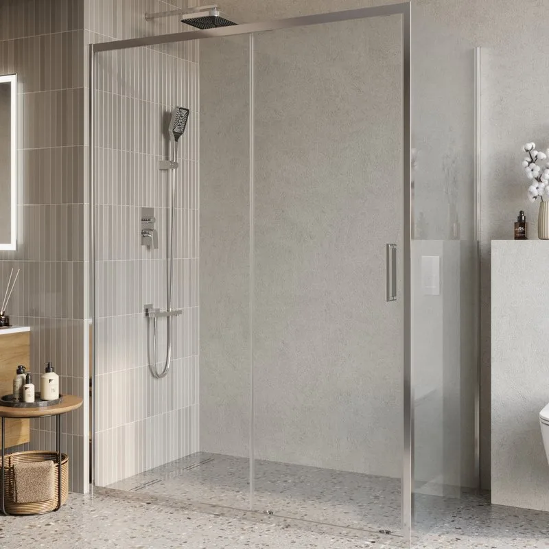 Душевой уголок BelBagno Luce AH-1-150/90-C-Cr профиль хром, стекло прозрачное Sancos — официальный сайт