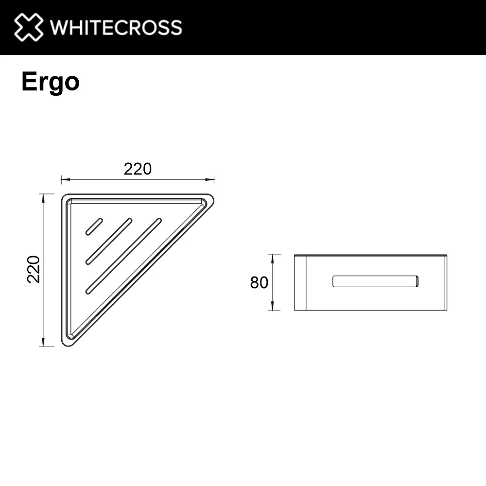 Полка WHITECROSS Ergo ER2282CPB, брашированная медь Sancos — официальный сайт
