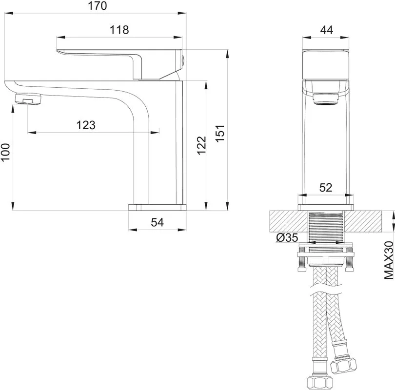 Смеситель для раковины Wonzon & Woghand WW-88139003-BG брашированное золото Sancos — официальный сайт