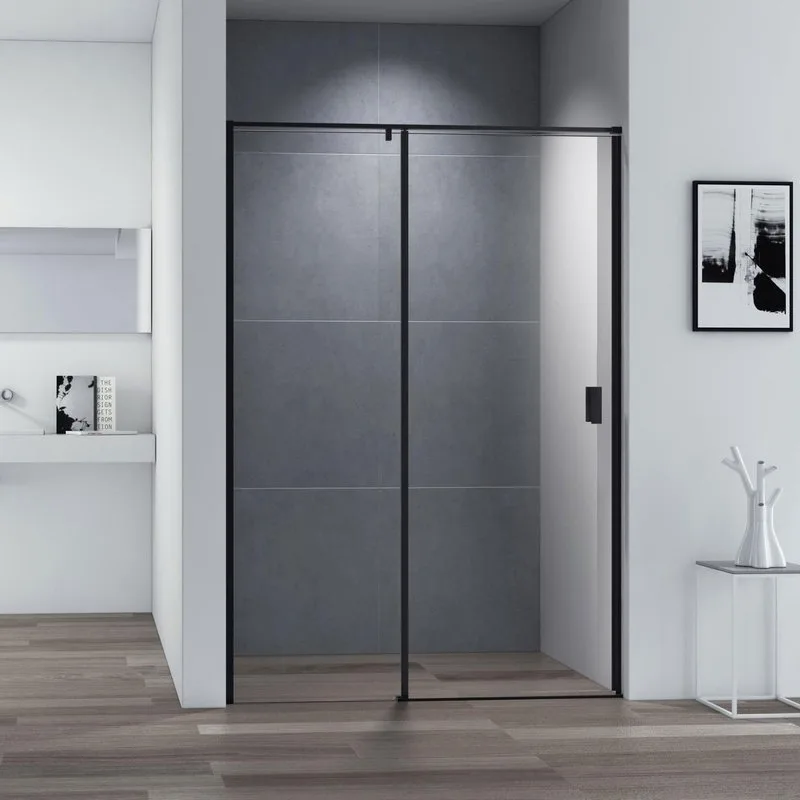 Душевая дверь в нишу Cezares Urban B 12 140 C Nero профиль черный, стекло прозрачное Sancos — официальный сайт