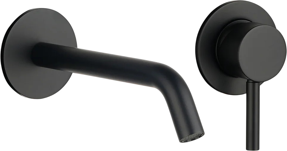 Смеситель для раковины AQUAme Siena AQM6215MB С ВНУТРЕННЕЙ ЧАСТЬЮ, черный матовый Sancos — официальный сайт