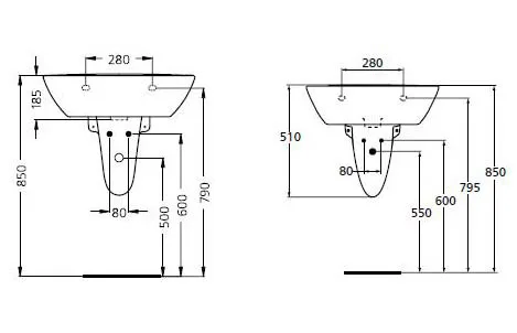 Полупьедестал Ideal Standard Oceane W306101 Sancos — официальный сайт