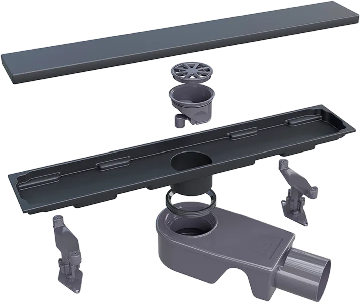 Душевой трап (лоток) RGW Shower Drain SDR-22B 60 см, черный Sancos — официальный сайт