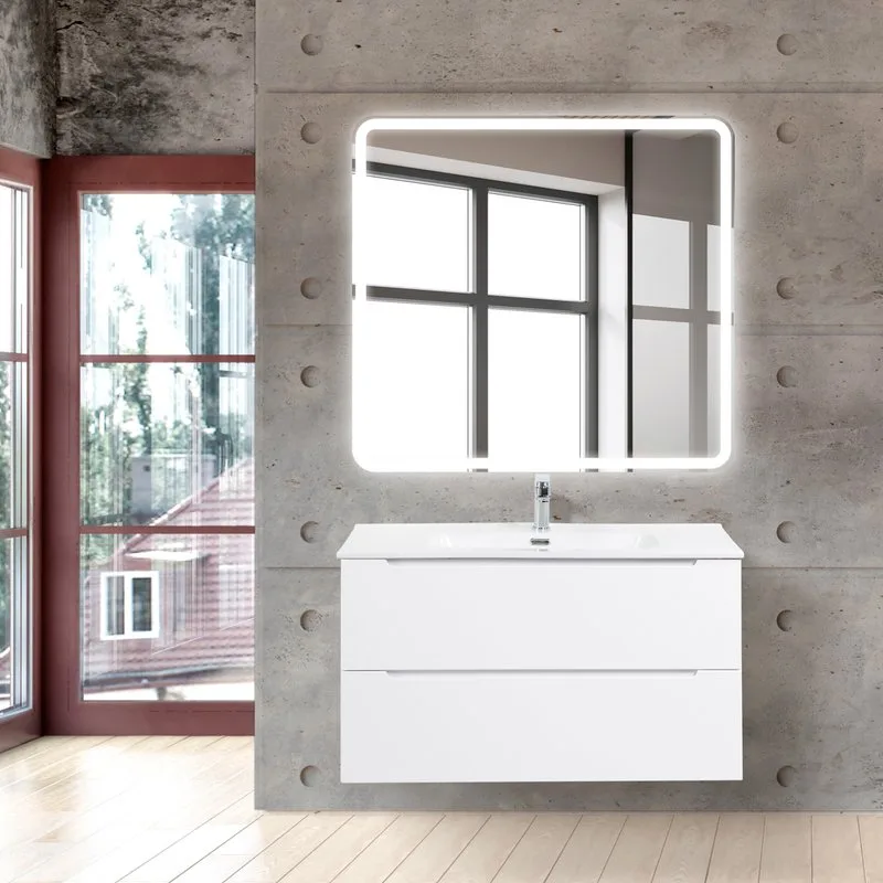 Зеркало BelBagno SPC-MAR-900-800-LED-BTN Sancos — официальный сайт