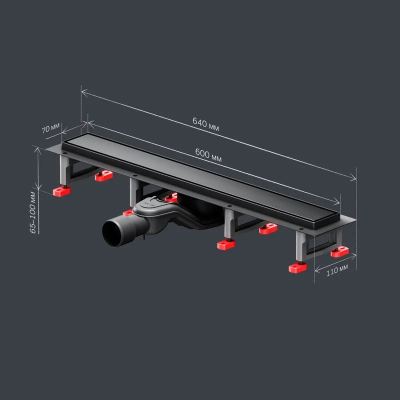 Душевой трап (лоток) AM.PM MasterFlow Tile 60 см, черный матовый Sancos — официальный сайт