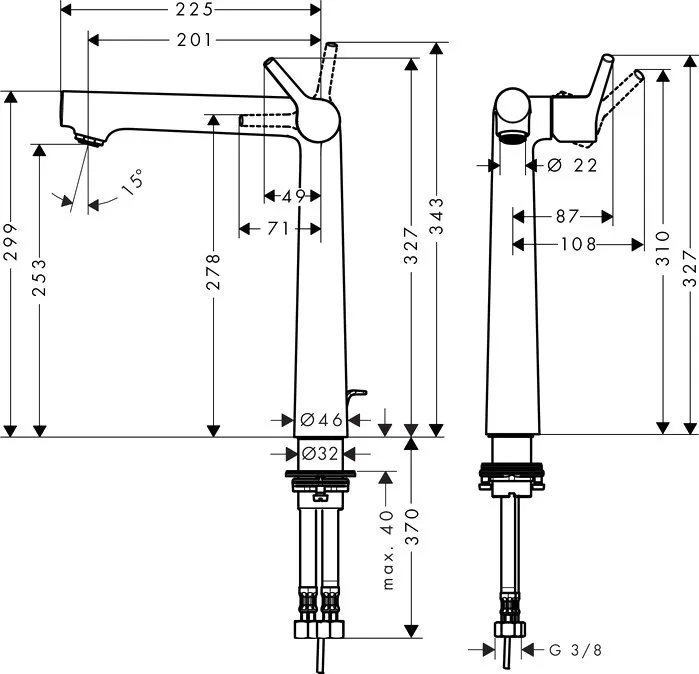 Смеситель для раковины Hansgrohe Talis S 72115000 с донным клапаном Sancos — официальный сайт