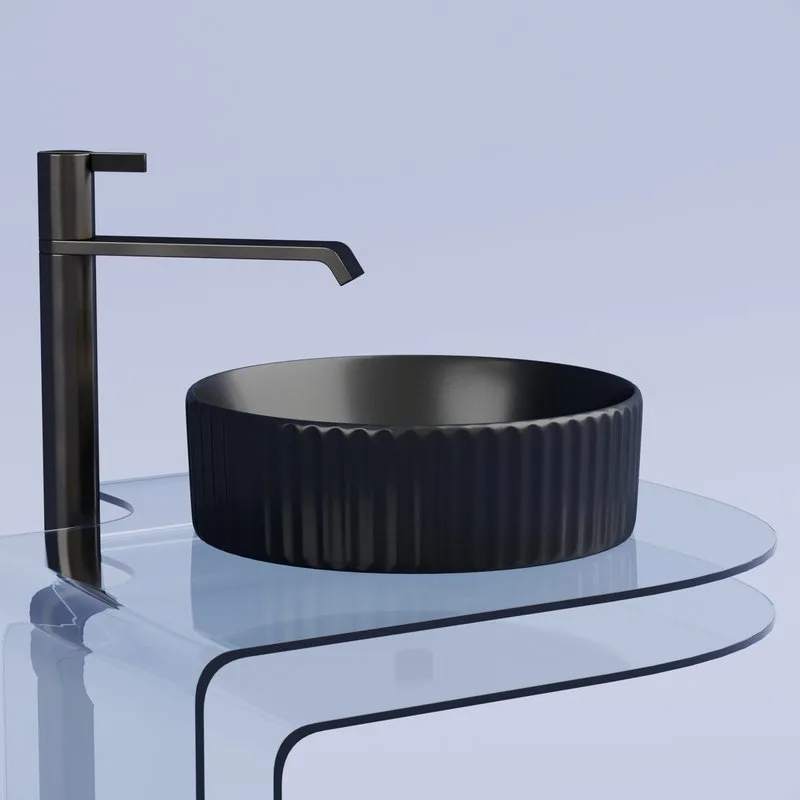 Накладная раковина Ceramicanova Element CN6057MB черная матовая Sancos — официальный сайт