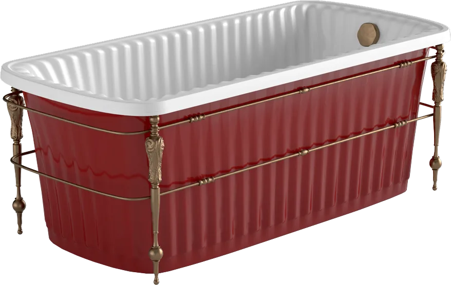 Ванна из искусственного камня Migliore Olivia 24267 175x80 см, отдельностоящая, глянцевая красная, н Sancos — официальный сайт