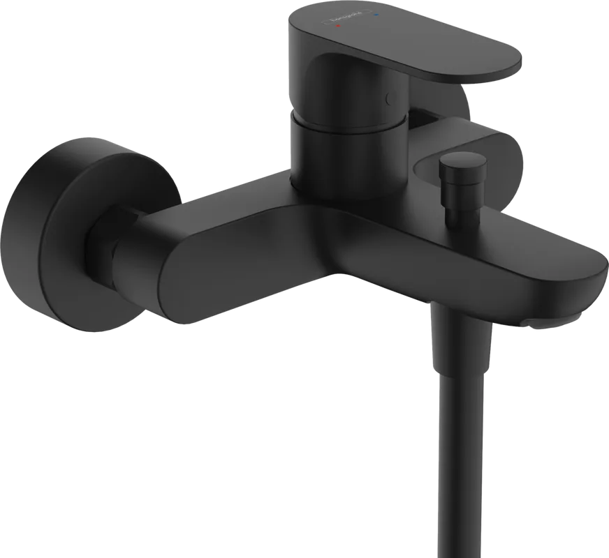 Смеситель для ванны с душем Hansgrohe Rebris S 72440670, черный матовый Sancos — официальный сайт