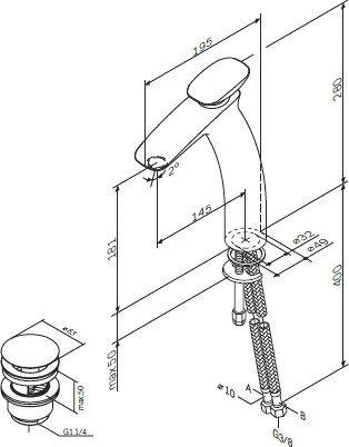 Смеситель для раковины AM.PM Spirit V2.0 F70A92200 с донным клапаном Sancos — официальный сайт