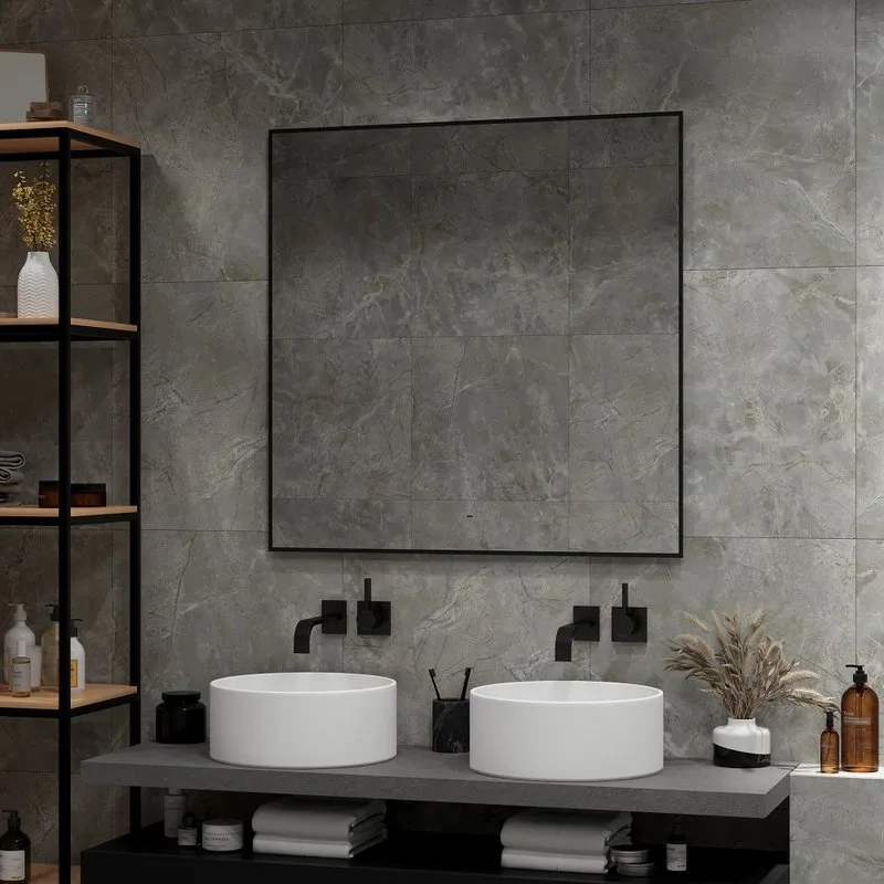 Зеркало Art&Max Sorrento 100х100 с LED-подсветкой, 6000К Sancos — официальный сайт