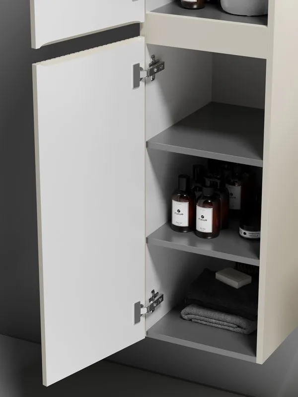 Шкаф-пенал для ванной Sancos Snob T 35 см, универсальный, Beige soft (капучино) Sancos — официальный сайт