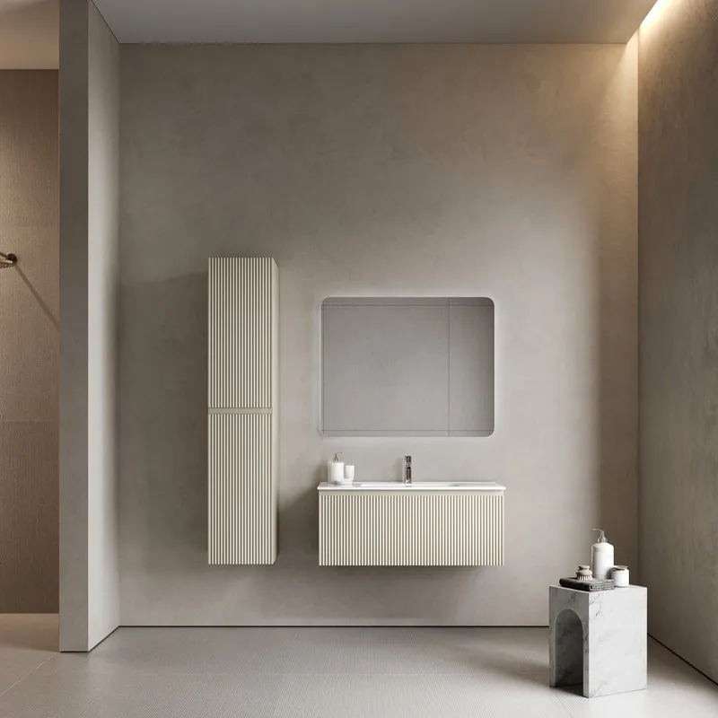 Тумба под раковину Sancos Snob R 1.0 100 подвесная Beige soft (капучино), SNR1.0100CE Sancos — официальный сайт