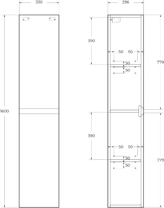 Шкаф-пенал для ванной BelBagno Kraft 33 R, pino pasadena Sancos — официальный сайт