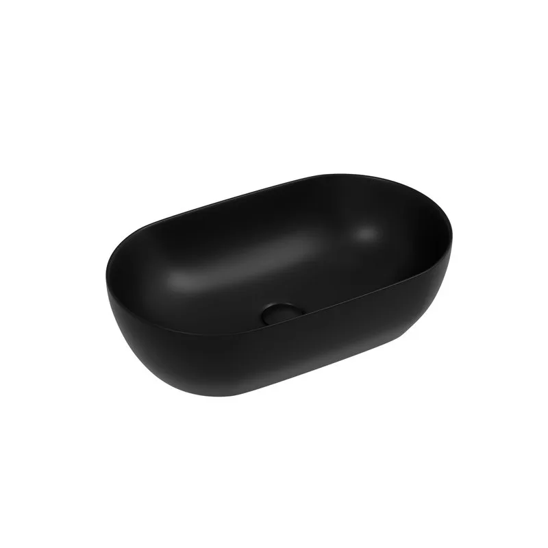Раковина накладная Ceramicanova Twist овальная 50 см черный матовый CN12001MB Sancos — официальный сайт