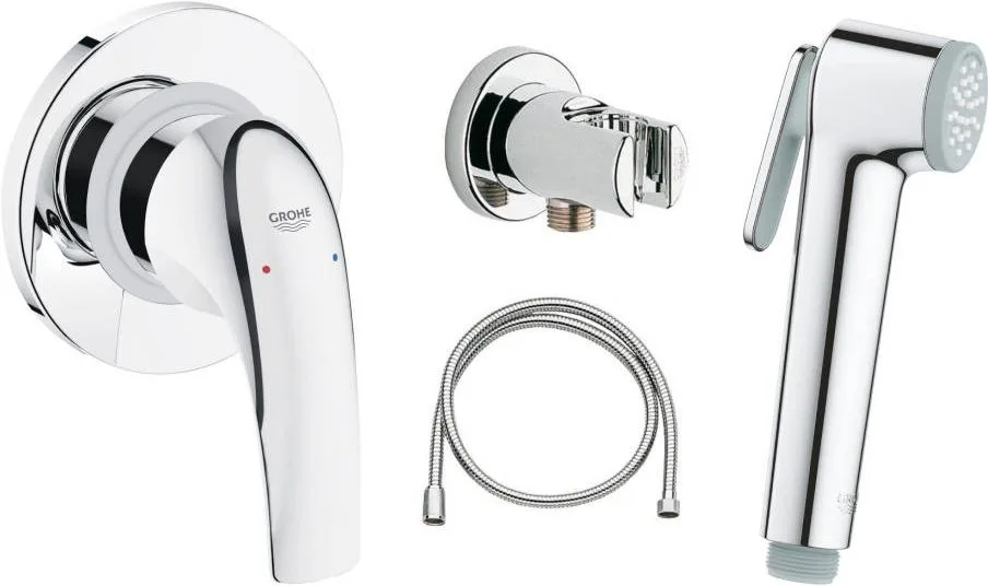 Гигиенический душ Grohe BauCurve 123072, со смесителем, С ВНУТРЕННЕЙ ЧАСТЬЮ Sancos — официальный сайт