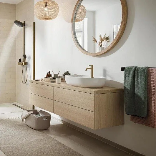 Смеситель для раковины Hansgrohe Tecturis S 110 73311140 шлифованная бронза Sancos — официальный сайт