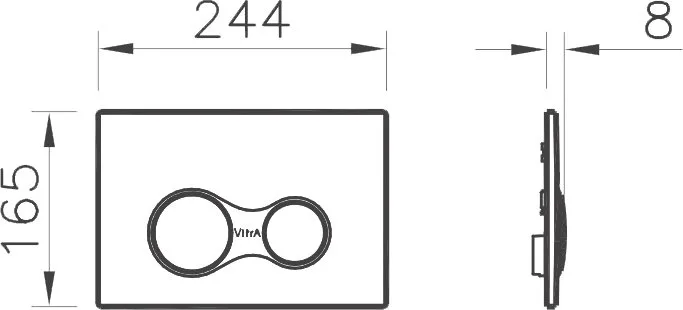 Кнопка смыва VitrA Sirius 740-0480 глянцевый хром Sancos — официальный сайт