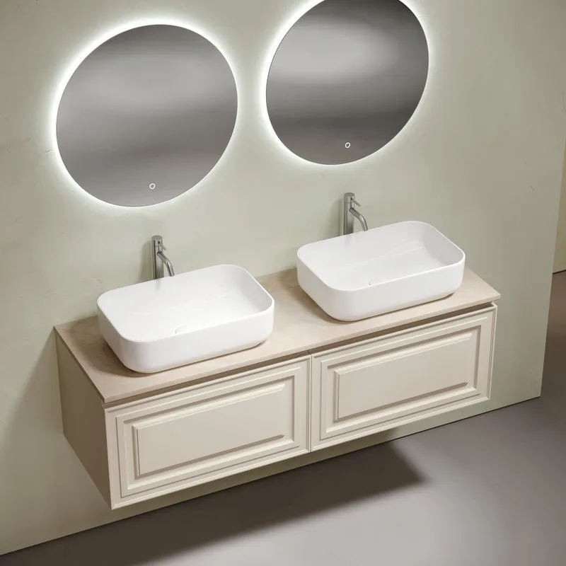 Тумба с раковиной Sancos Very 160 beige soft, столешница бежевая TT160A2X, раковина CN5043 Sancos — официальный сайт