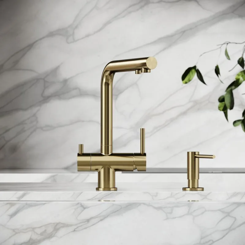 Смеситель для кухни Sancos Foster SC4014BG под фильтр, брашированное золото Sancos — официальный сайт