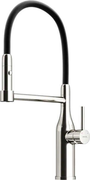 Смеситель для кухни Sancos Pride SC4011BNG с гибким изливом, нержавеющая сталь