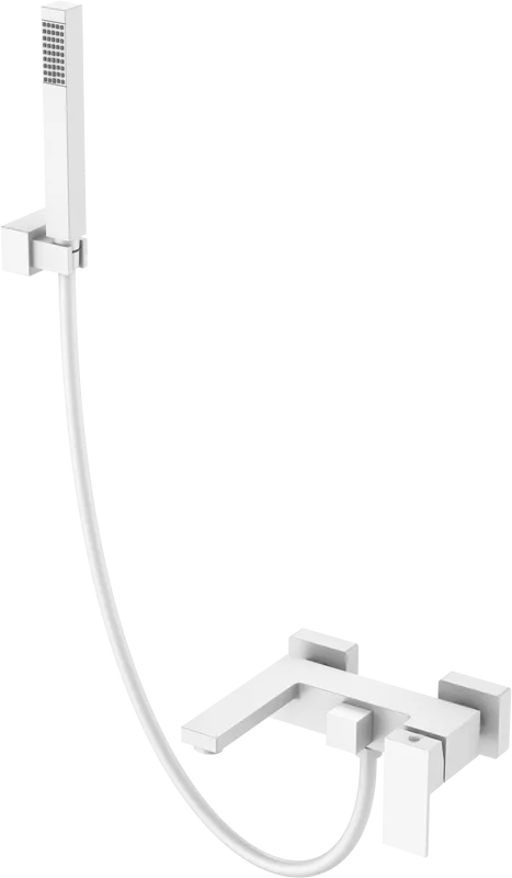 Смеситель для ванны с душем Boheme Qubic 473-MW, matt white Sancos — официальный сайт