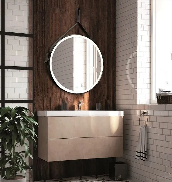 Зеркало круглое Art&Max Milan 100 черный ремень Sancos — официальный сайт