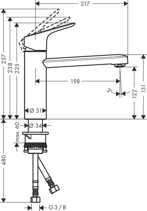 Смеситель для кухни Hansgrohe Focus M43 71816000 хром Sancos — официальный сайт
