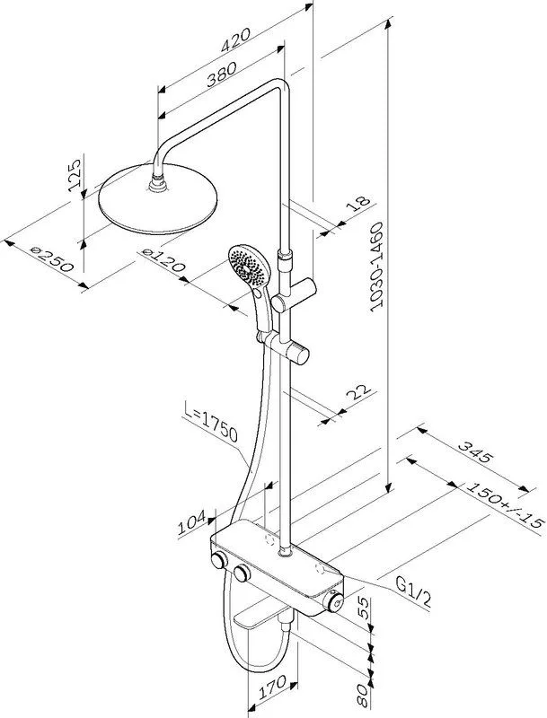 Душевая стойка AM.PM Inspire 2.0 F0750A500 Sancos — официальный сайт