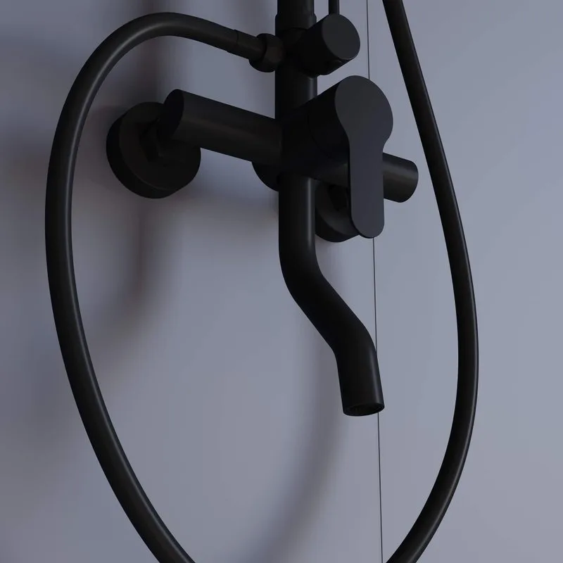 Душевая стойка RGW Shower Panels SP-24B, матовый черный Sancos — официальный сайт