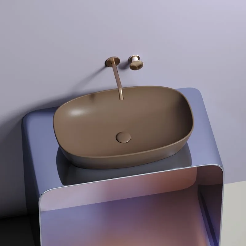 Накладная раковина Ceramicanova Element CN6049MDB темно-коричневая матовая Sancos — официальный сайт