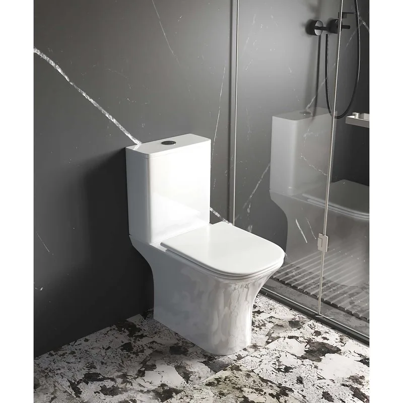 Унитаз-компакт напольный AQUATEK Optima Square AQ4411-00 безободковый, с микролифтом Sancos — официальный сайт