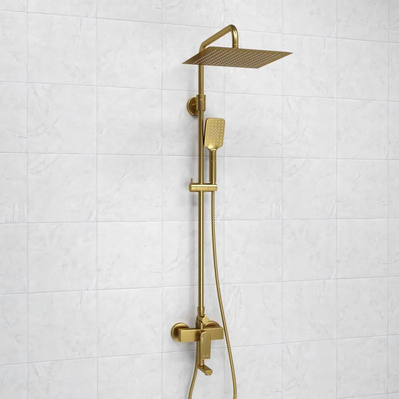 Душевая стойка Wasserkraft Aisch A155.260.201.BG, золото Sancos — официальный сайт