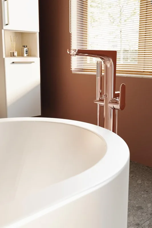 Напольный смеситель для ванны с душем VitrA Root Round A4274126EXP, С ВНУТРЕННЕЙ ЧАСТЬЮ, медь Sancos — официальный сайт