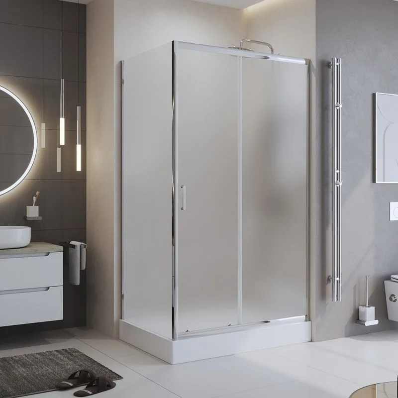 Душевой уголок BelBagno Uno 195 AH 1 120/90 P Cr профиль хром, стекло punto Sancos — официальный сайт
