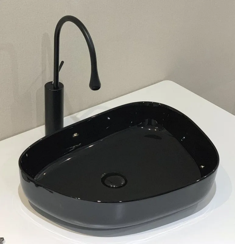 Накладная раковина BelBagno BB1435-NERO Sancos — официальный сайт