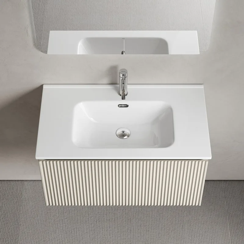 Тумба под раковину Sancos Snob R 1.0 80 подвесная Beige soft (капучино), SNR1.080CE Sancos — официальный сайт