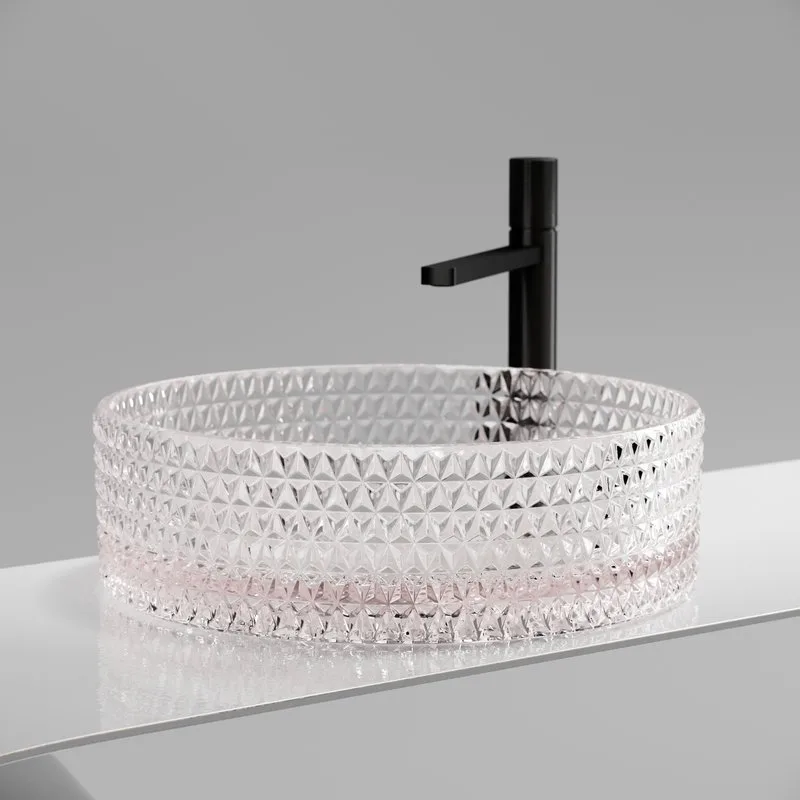 Накладная раковина Ceramicanova Cristal CN6062 прозрачная Sancos — официальный сайт