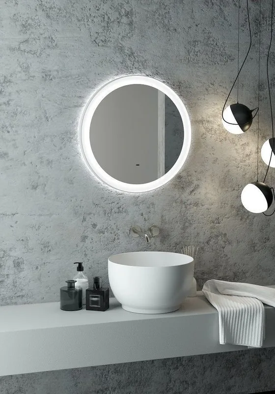 Зеркало круглое Art&Max Napoli 60 белое Sancos — официальный сайт