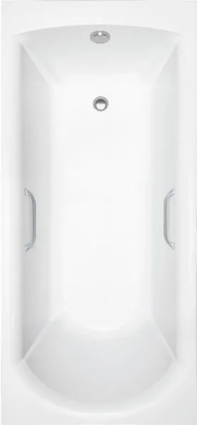 Ванна из литьевого мрамора Delice Astra 170х80 см, пристенная, с ручками хром