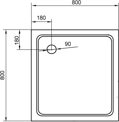 Поддон для душа Cezares Tray TRAY-A-A-80-15-W 80x80, с сифоном Sancos — официальный сайт