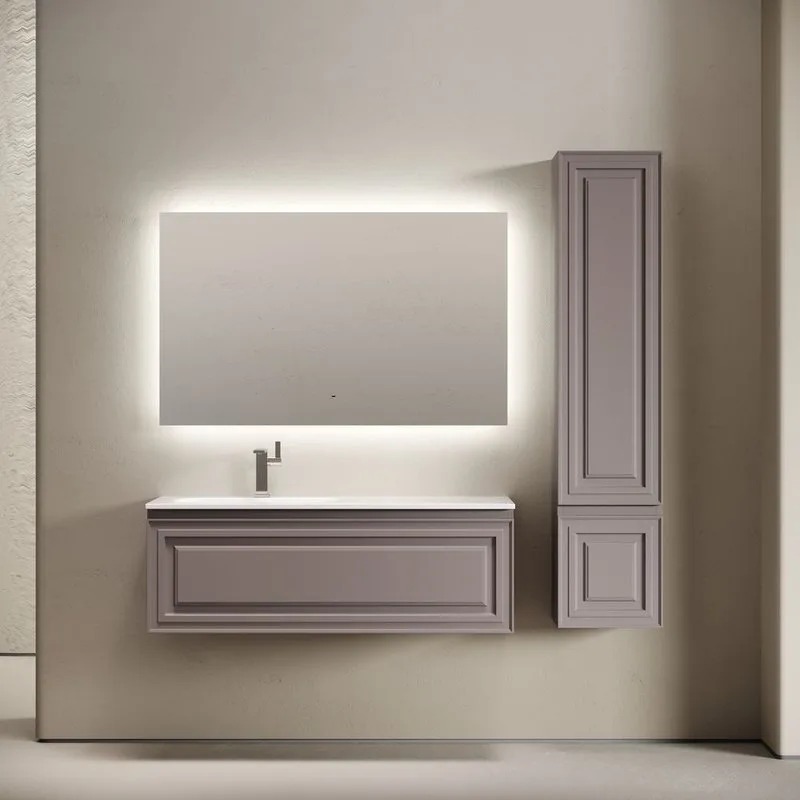 Тумба под раковину Sancos Very 120 подвесная левая Doha soft (пыльная роза), VR120LSM Sancos — официальный сайт